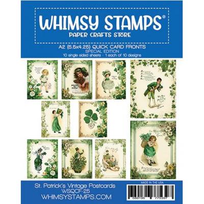 Whimsy Stamps Quick Card Fronts - St. Patrick's Day Vintage Postcards